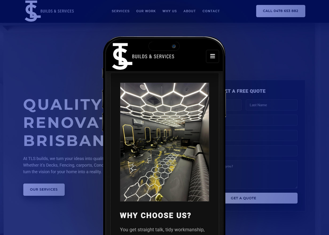 TLS Builds & Services mobile view
